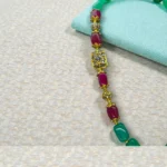 Natural Stone Ruby Emerald Necklace - Image 2