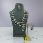Purple AD Silver Bridal Jewelry Set