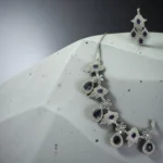 Purple AD Silver Bridal Jewelry Set - Image 4