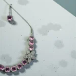 Pink Cushion Silver Floral Wedding Set - Image 3