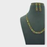 Heart Link Gold Mint Necklace Set - Image 2