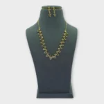 Gold Wishbone Luminous Stone Necklace Set - Image 4