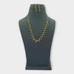 Gold Wishbone Luminous Stone Necklace Set