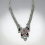 Necklace Multicolor Stone Party Set - Image 2