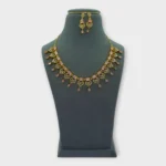 Natural Stone Pink Chandelier Necklace