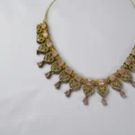 Natural Stone Pink Chandelier Necklace - Image 2