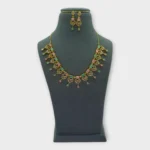 Pastle Crystal Gold Chandelier Necklace