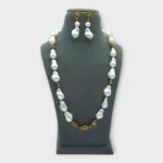 Baroque Pearl Turquoise Filigree Necklace