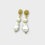 Baroque Pearl Yellow Accent Necklace - Image 3