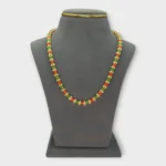 Floral Seed Bead Gold Festive Necklace