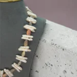 Natural Sunstone Baroque Pearl Gold Necklace - Image 2