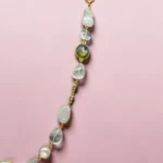 Natural Crystal Gold Long Link Necklace - Image 2