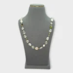 Natural Crystal Gold Long Link Necklace