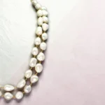 Baroque Pearl Double Strand Gold Necklace - Image 2