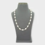 Silver Pearl Pave Drop Earring Set