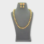 Ruby Pearl Gold Pavé Necklace Set