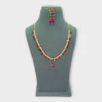 Navratna Pearl Gold Festive Necklace Set