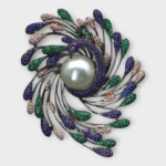 Peacock Pearl Adjustable Cocktail Ring - Image 2