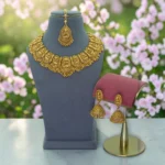Temple Gold Choker Bridal Jewelry Set - Image 2