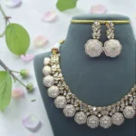 Kundan Meenakari American Diamond Jewelry Set - Image 4