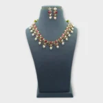 Ganesh Kundan Meenakari Pearl Bridal Necklace - Image 2