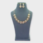 Kundan Meenakari Red Floral Necklace Set