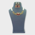 Ruby Kundan Polki Pearl Choker Set