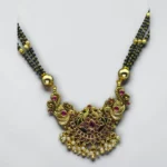 Mangalsutra Gold Peacock Kundan Necklace Set - Image 2