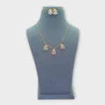 Kundan Gold Minimalist Teardrop Necklace Set