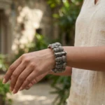 Oxidized Silver Multicolor Festive Kada - Image 2