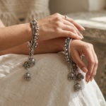 Oxidised Silver Jhumka Ghungroo Bangles
