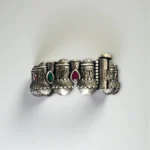 Oxidized Silver Multicolor Festive Kada - Image 5