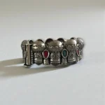 Oxidized Silver Multicolor Festive Kada - Image 4