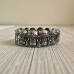 Oxidized Silver Multicolor Festive Kada - Image 3