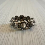 Oxidized Silver Statement Festive Kada - Image 3
