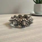 Oxidized Silver Statement Festive Kada - Image 2