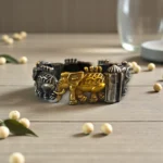 Oxidized Silver DualTone Elephant Kada - Image 2