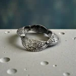 Oxidized Silver Filigree Festive Kada - Image 2