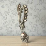 Oxidised Silver Jhumka Ghungroo Bangles - Image 4