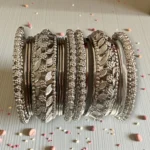 Oxidised Silver Filigree Bangle Set - Image 3
