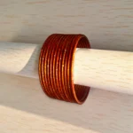 Orange Glitter Metal Bangle Set - Image 2