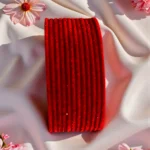 Red Metal Festive Bangle Set - Image 2
