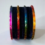 Navy Blue Velvet Bangle Set - Image 5