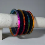 Navy Blue Velvet Bangle Set - Image 4