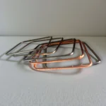 Geometric Square Oxidised Bangles Mixed Metal Set - Image 3