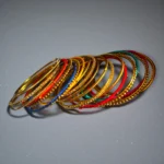 Gold Bangles Set Festive Multicolour Stack - Image 6