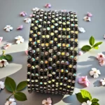 Glass Crystal Bangles Black Set - Image 3