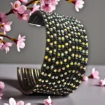 Glass Crystal Bangles Black Set - Image 4