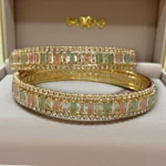 Pastel Kada Bangles Gold Pair - Image 5