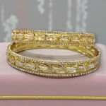Crystal Kada Bangles Gold Pair - Image 3